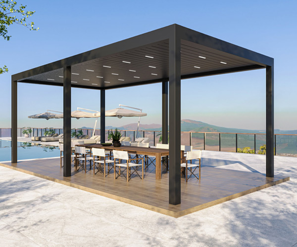Bioklimatická pergola Skyroof Plus s otočnými lamelami