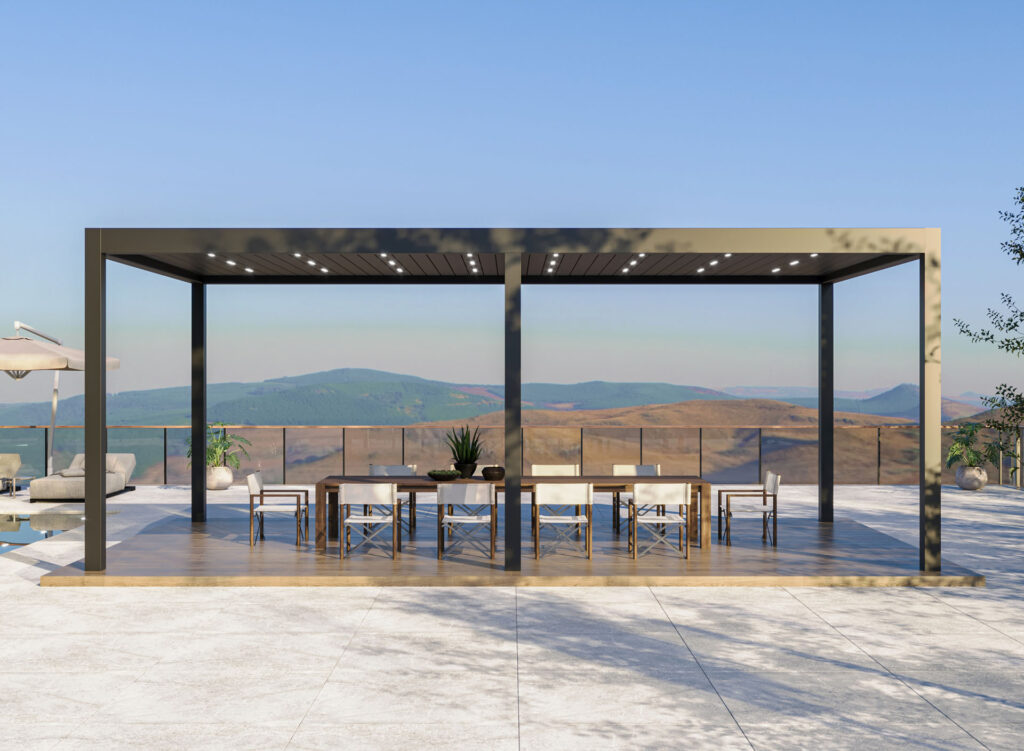 Bioklimatická pergola Skyroof Plus s otočnými lamelami